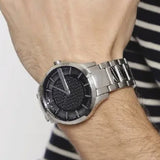  Shop Authentic Armani Exchange Hampton Chronograph Black Dial Silver Steel Strap Watch For Men - AX2179 - Luxxuri