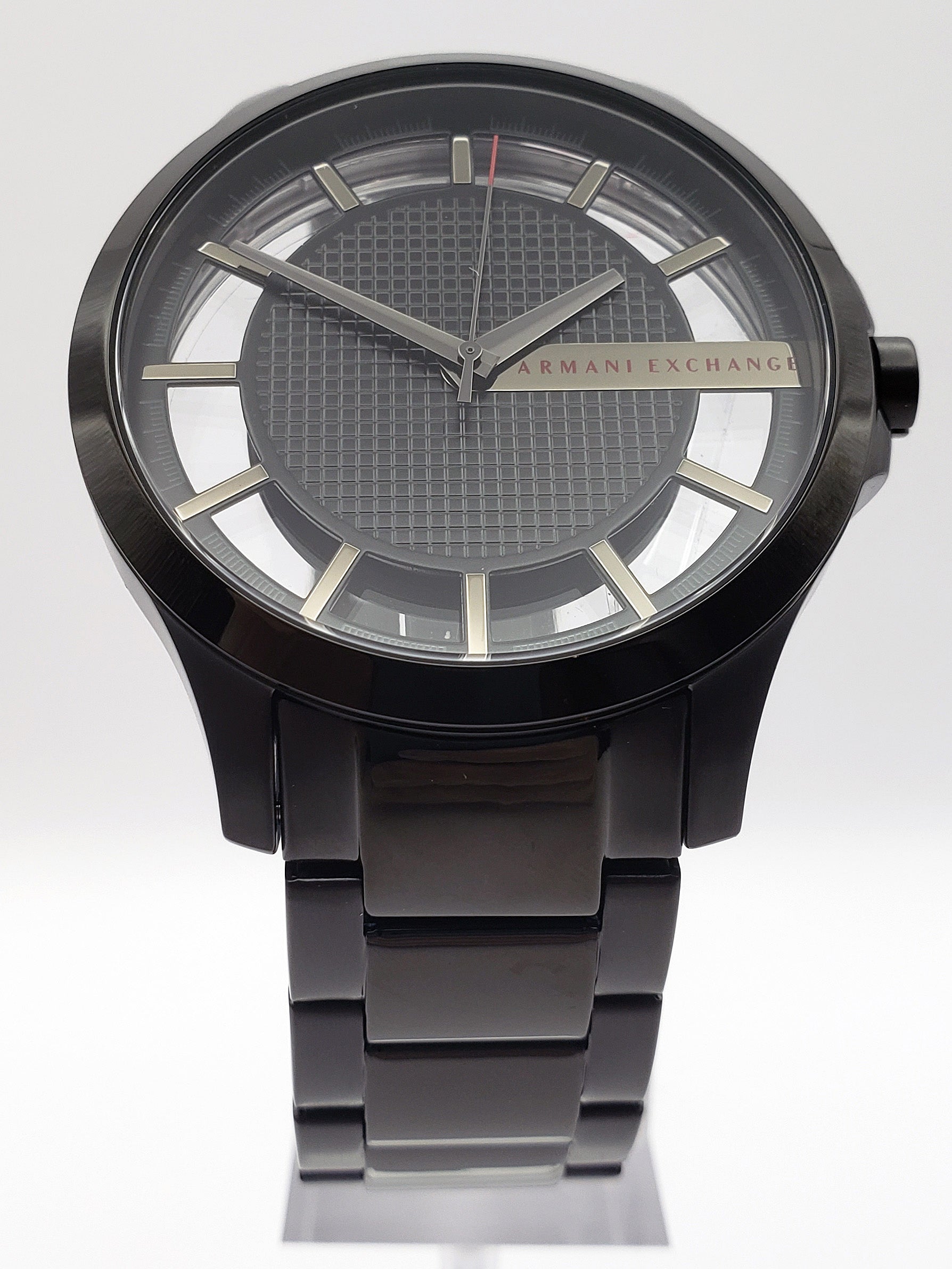  Shop Authentic Armani Exchange Hampton Chronograph Black Dial Black Steel Strap Watch For Men - AX2189 - Luxxuri