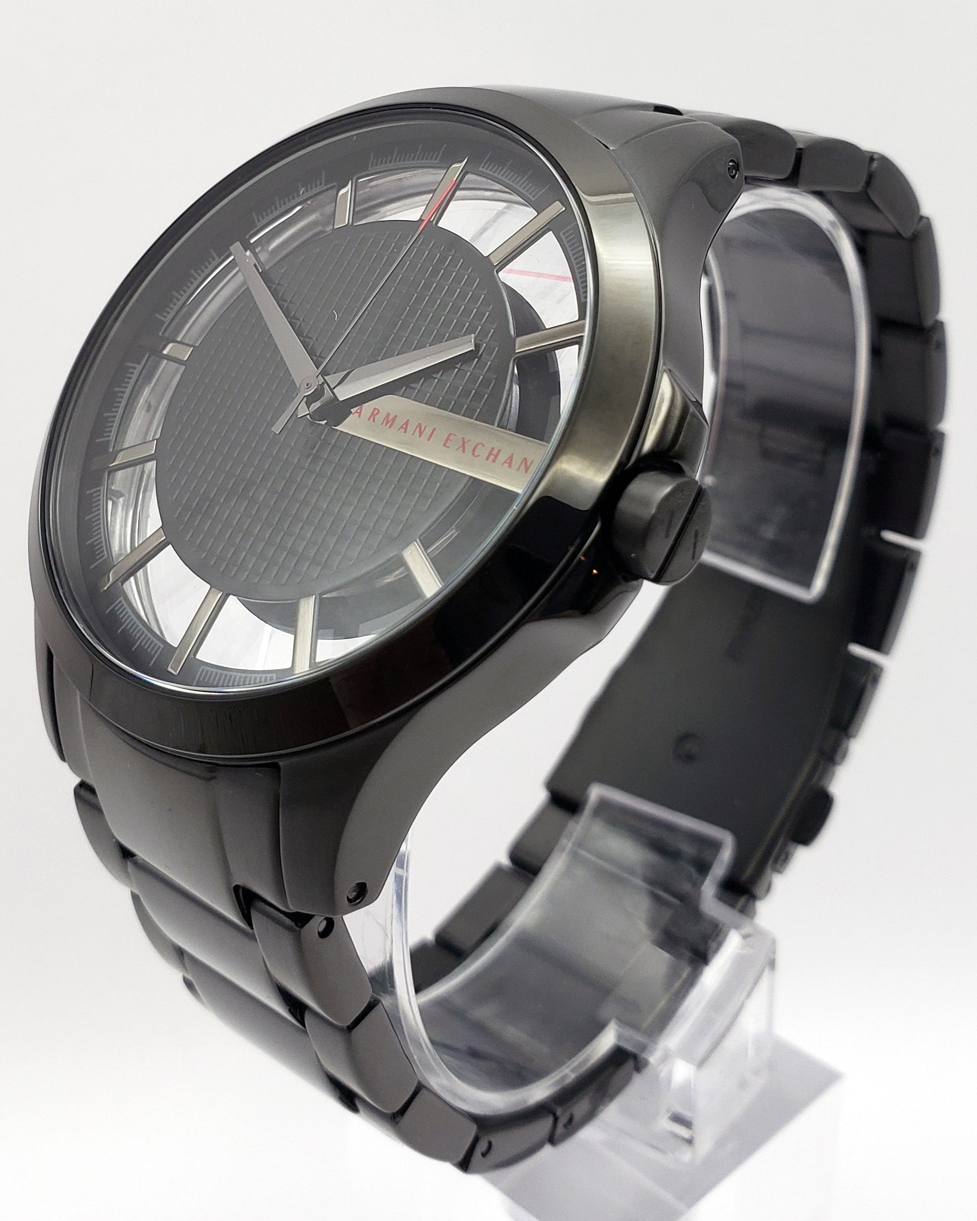  Shop Authentic Armani Exchange Hampton Chronograph Black Dial Black Steel Strap Watch For Men - AX2189 - Luxxuri