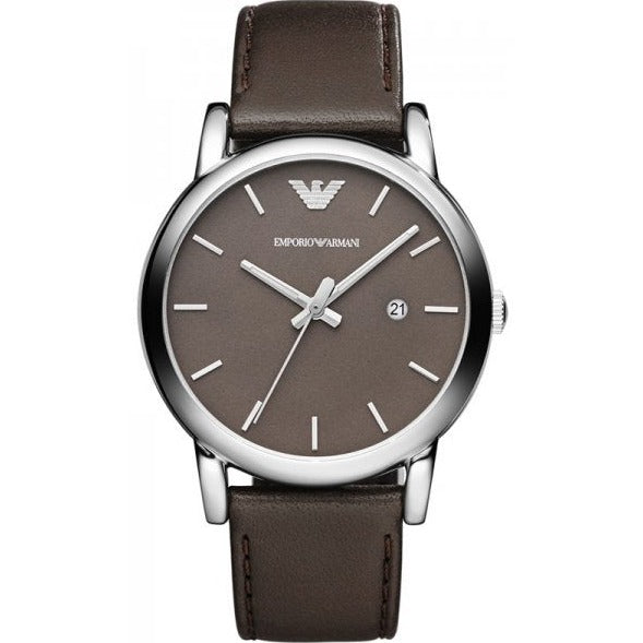  Shop Authentic Emporio Armani Classic Quartz Brown Dial Brown Leather Strap Watch For Men - AR1729 - Luxxuri