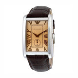  Shop Authentic Emporio Armani Classic Brown Dial Brown Leather Strap Watch For Men - AR1605 - Luxxuri