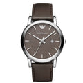  Shop Authentic Emporio Armani Classic Quartz Brown Dial Brown Leather Strap Watch For Men - AR1729 - Luxxuri