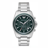  Shop Authentic Emporio Armani Sportivo Chronograph Blue Dial Silver Steel Strap Watch For Men - AR6091 - Luxxuri