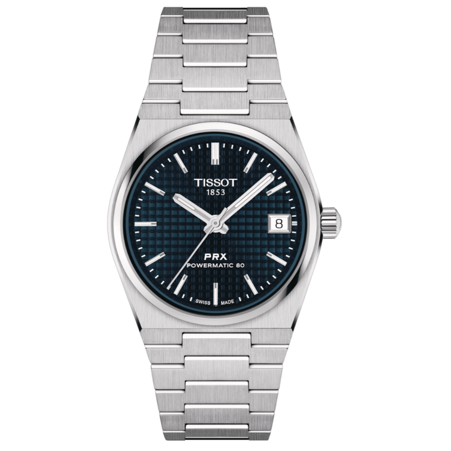 Tissot PRX Powermatic 80 Blue Dial Silver Steel Strap Watch for Men - T137.207.11.041.00