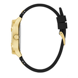  Shop Authentic Guess Duchess Crystals Gold Dial Black Silicon Strap Watch For Women - GW0619L2 - Luxxuri