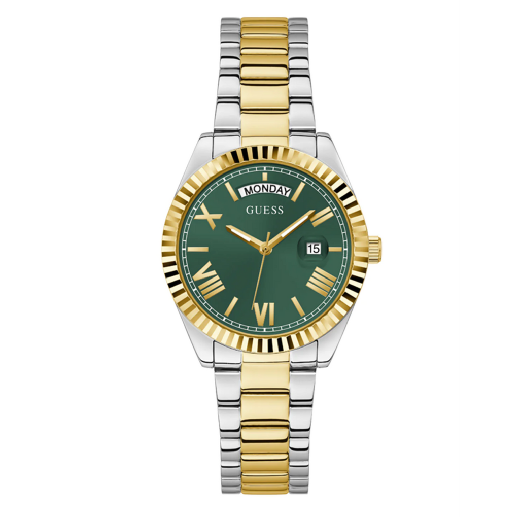  Shop Authentic Guess Luna Quartz Green Dial Two Tone Steel Strap Watch For Women - GW0308L5 - Luxxuri