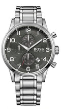  Shop Authentic Hugo Boss Aeroliner Chronograph Black Dial Silver Steel Strap Watch For Men - 1512446 - Luxxuri