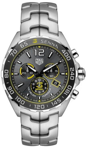 Shop Authentic Tag Heuer Formula 1 Ayrton Senna Special Edition Grey Dial Silver Steel Strap Watch for Men - CAZ101AF.BA0637 - Luxxuri