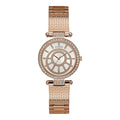  Shop Authentic Guess Muse Quartz Silver Dial Rose Gold Steel Strap Watch For Women - W1008L3 - Luxxuri
