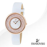  Shop Authentic Swarovski Crystalline Pure White Dial White Leather Strap Watch for Women - 5376083 - Luxxuri