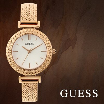  Shop Authentic Guess Monroe Silver Dial Rose Gold Steel Strap Watch For Women - W1152L3 - Luxxuri