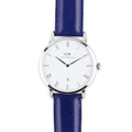  Shop Authentic Daniel Wellington Dapper Somerset White Dial Blue Leather Strap Watch For Men - DW00100192 - Luxxuri