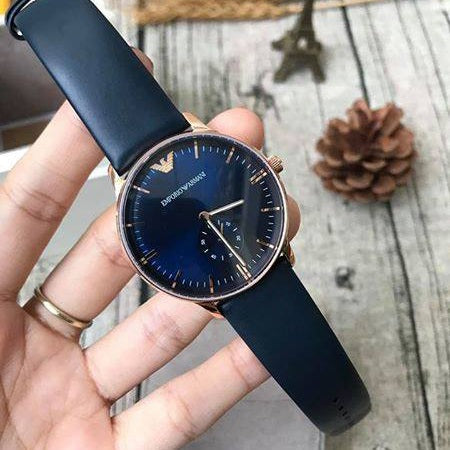  Shop Authentic Emporio Armani Classic Quartz Blue Dial Blue Leather Strap Watch For Men  - AR2071 - Luxxuri