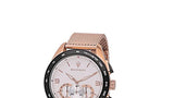  Shop Authentic Maserati Traguardo 45mm Chronograph Rose Gold Mesh Strap White Dial Watch For Men - R8873612011 - Luxxuri