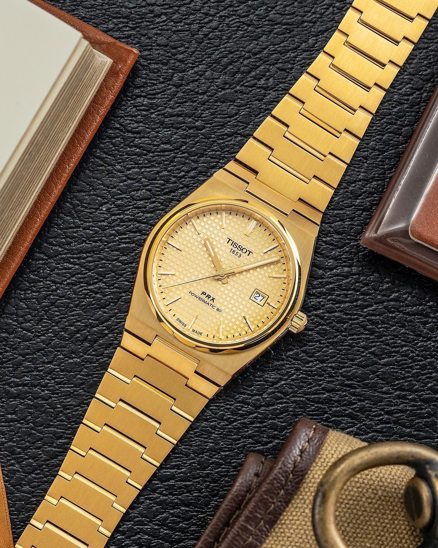  Shop Authentic Tissot PRX Powermatic 80 Gold Dial Gold Steel Strap Watch for Men - T137.407.33.021.00 - Luxxuri