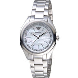  Shop Authentic Emporio Armani Valeria Quartz Mother of Pearl Dial Silver Steel Strap Watch For Women - AR11030 - Luxxuri