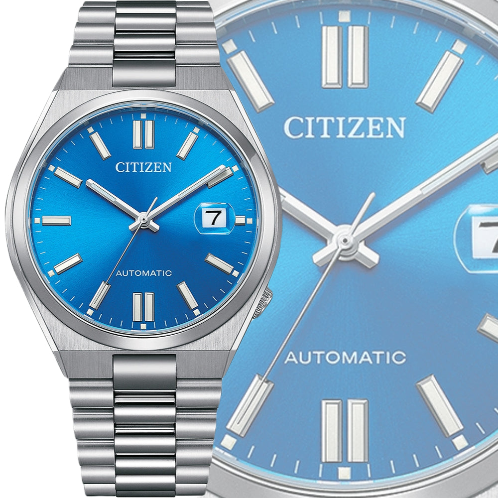  Shop Authentic Citizen x Pantone Automatic Blue Dial Silver Steel Strap Watch For Men - NJ0158-89L - Luxxuri