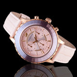  Shop Authentic Swarovski Octea Lux Chrono Pink Dial Pink Leather Strap Watch for Women - 5452501 - Luxxuri