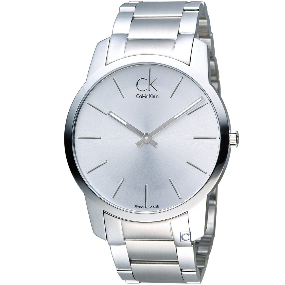  Shop Authentic Calvin Klein City Silver Dial Silver Steel Strap Watch for Men - K2G21126 - Luxxuri