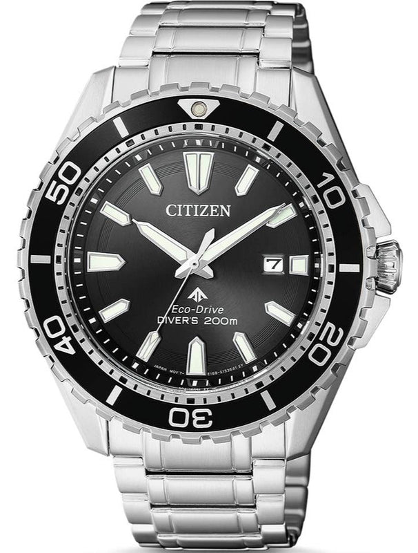  Shop Authentic Citizen Promaster Diver Chronograph Black Dial Silver Steel Strap Watch For Men - BN0190-82E - Luxxuri