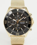 Shop Authentic Hugo Boss Ocean Edition Black Dial Gold Mesh Bracelet Watch for Men - 1513703 - Luxxuri