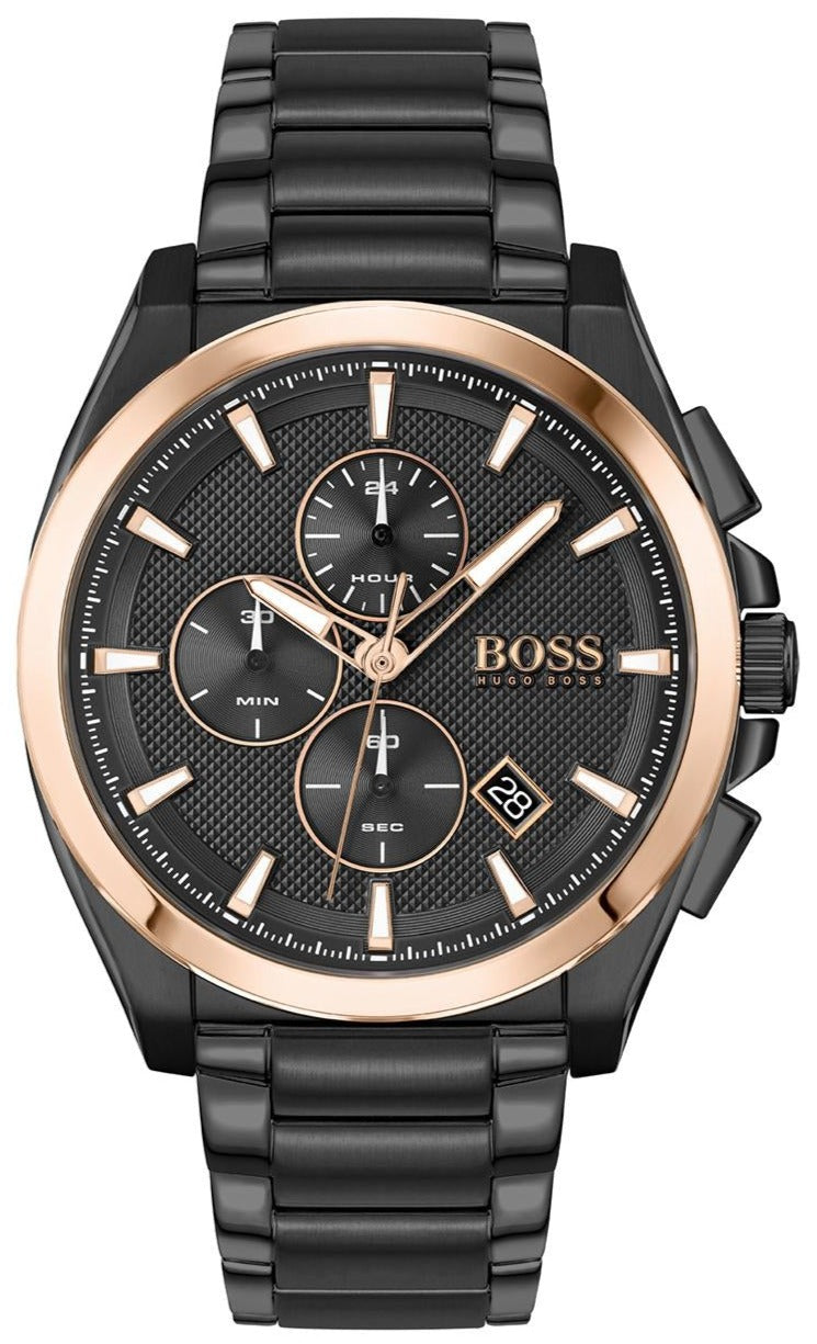 Shop Authentic Hugo Boss Grandmaster Black Dial Black Steel Strap Watch for Men  - 1513885 - Luxxuri