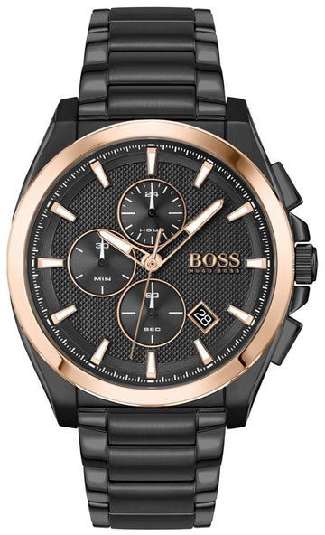  Shop Authentic Hugo Boss Grandmaster Black Dial Black Steel Strap Watch for Men  - 1513885 - Luxxuri
