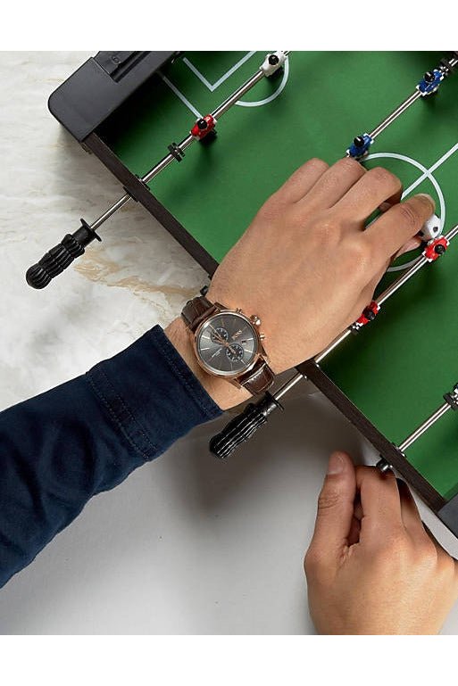  Shop Authentic Hugo Boss Jet Grey Dial Brown Leather Strap Watch for Men - 1513281 - Luxxuri