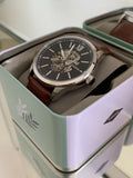  Shop Authentic Fossil Flynn Automatic Black Dial Brown Leather Strap Watch for Men - BQ2270 - Luxxuri