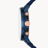  Shop Authentic Fossil Bannon Multifunction Blue Dial Blue Silicone Strap Watch for Men - BQ2498 - Luxxuri