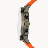  Shop Authentic Fossil Bannon Chronograph Grey Dial Orange Silicone Strap Watch for Men - BQ2500 - Luxxuri