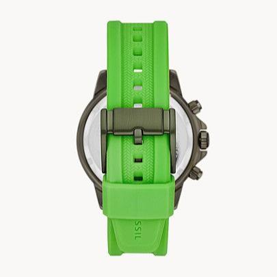  Shop Authentic Fossil Bannon Chronograph Grey Dial Green Silicone Strap Watch for Men - BQ2501 - Luxxuri