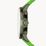  Shop Authentic Fossil Bannon Chronograph Grey Dial Green Silicone Strap Watch for Men - BQ2501 - Luxxuri