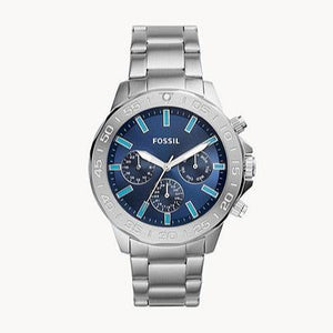  Shop Authentic Fossil Bannon Multifunction Blue Dial Silver Steel Strap Watch for Men - BQ2503 - Luxxuri