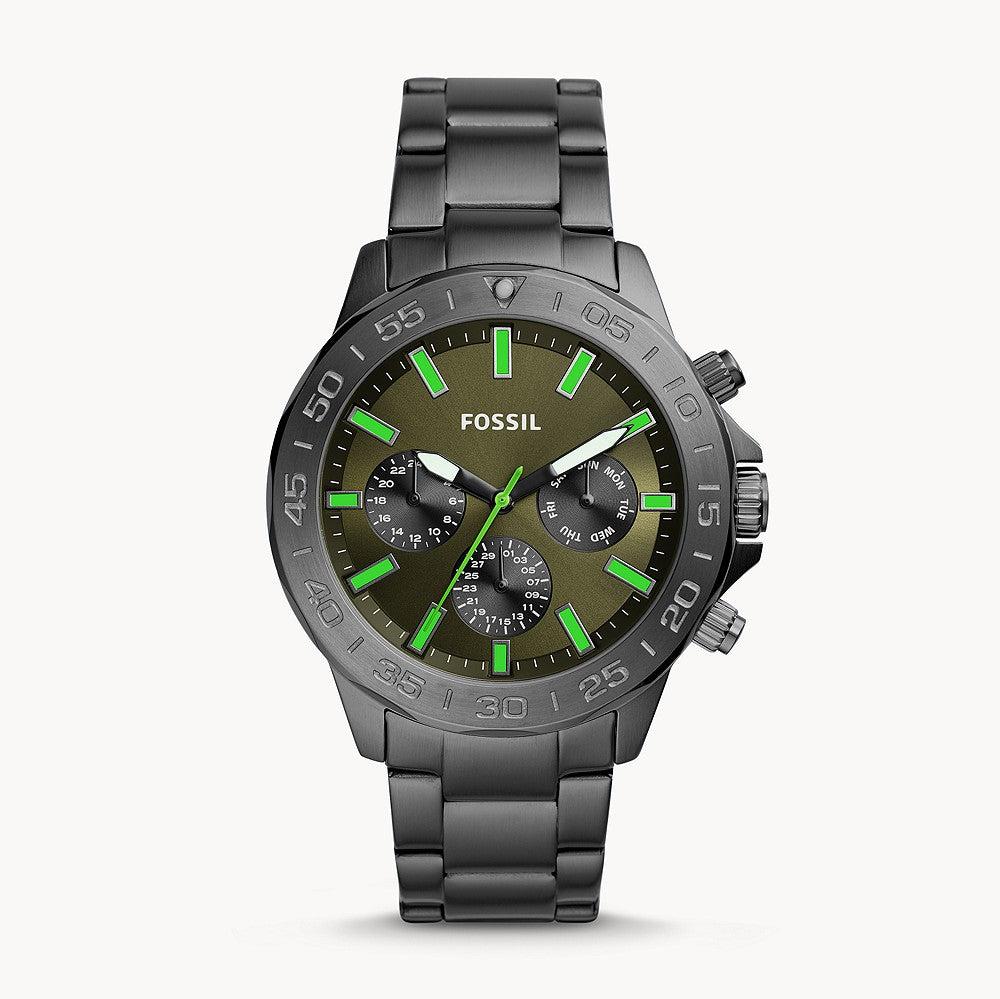  Shop Authentic Fossil Bannon Multifunction Chronograph Green Dial Grey Steel Strap Watch for Men - BQ2504 - Luxxuri
