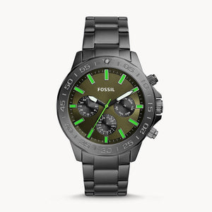  Shop Authentic Fossil Bannon Multifunction Chronograph Green Dial Grey Steel Strap Watch for Men - BQ2504 - Luxxuri
