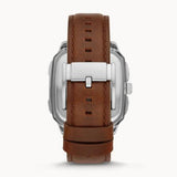  Shop Authentic Fossil Inscription Automatic Skeleton Blue Dial Brown Leather Strap Watch for Men - BQ2571 - Luxxuri