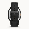 Fossil Inscription Automatic Skeleton Rose Gold Dial Black Leather Strap Watch for Men - BQ2572