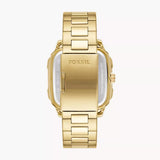  Shop Authentic Fossil Inscription Multifunction Black Dial Gold Steel Strap Watch for Men - BQ2656 - Luxxuri