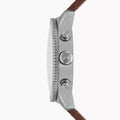 Fossil Brox Multifunction Green Dial Brown Leather Strap Watch for Men - BQ2801