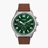  Shop Authentic Fossil Brox Multifunction Green Dial Brown Leather Strap Watch for Men - BQ2801 - Luxxuri