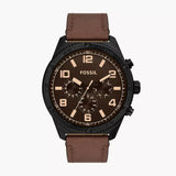  Shop Authentic Fossil Brox Multifunction Brown Dial Brown Leather Strap Watch for Men - BQ2802 - Luxxuri