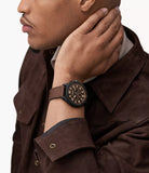  Shop Authentic Fossil Brox Multifunction Brown Dial Brown Leather Strap Watch for Men - BQ2802 - Luxxuri