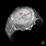  Shop Authentic Breitling Chronomat B01 42 Six Nations England White Dial Silver Steel Strap Watch for Men - AB0134A71A1A1 - Luxxuri