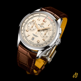  Shop Authentic Breitling Premier B01 Chronograph 42 White Dial Brown Leather Strap Watch for Men - AB0145211G1P1 - Luxxuri