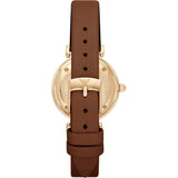  Shop Authentic Emporio Armani Gianni T Bar Quartz Pink Mother of Pearl Dial Brown Leather Strap Watch For Women - AR1960 - Luxxuri