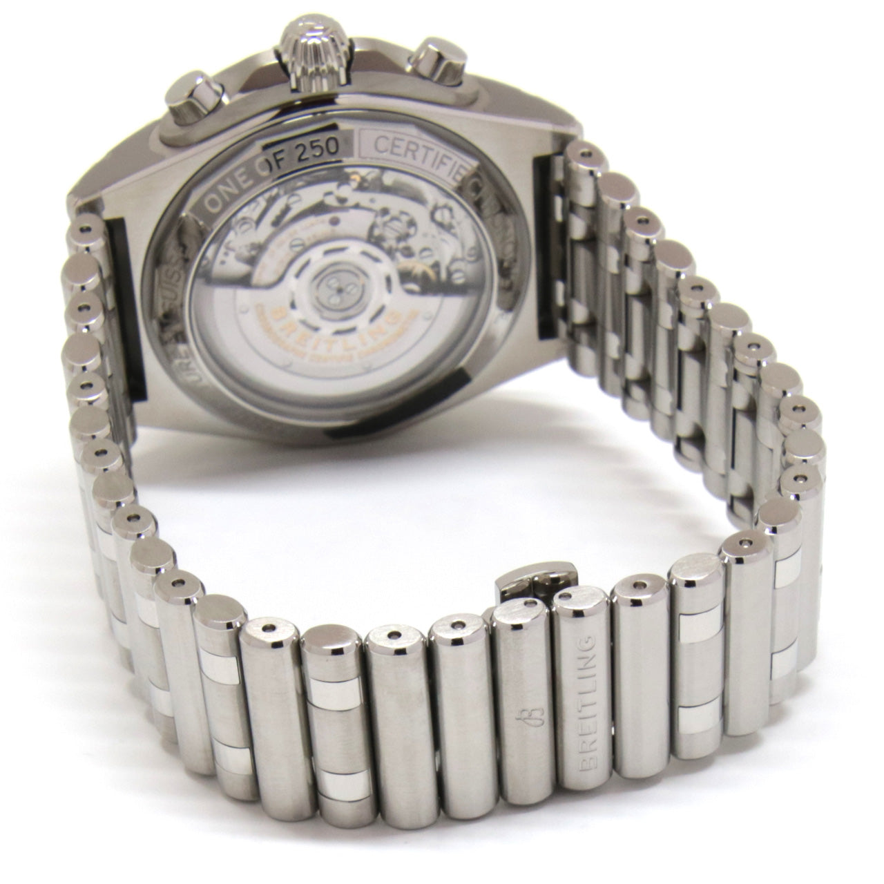  Shop Authentic Breitling Chronomat B01 42 Frecce Tricolori Blue Dial Silver Steel Strap Watch for Men - AB01344A1C1A1 - Luxxuri