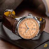 Shop Authentic Breitling Premier B01 Chronograph 42 Beige Dial Brown Leather Strap Watch for Men - AB0145331K1P1 - Luxxuri