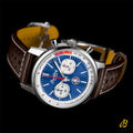  Shop Authentic Breitling Top Time B01 Shelby Cobra Blue Dial Brown Leather Strap Watch for Men - AB01763A1C1X1 - Luxxuri