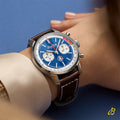  Shop Authentic Breitling Top Time B01 Shelby Cobra Blue Dial Brown Leather Strap Watch for Men - AB01763A1C1X1 - Luxxuri